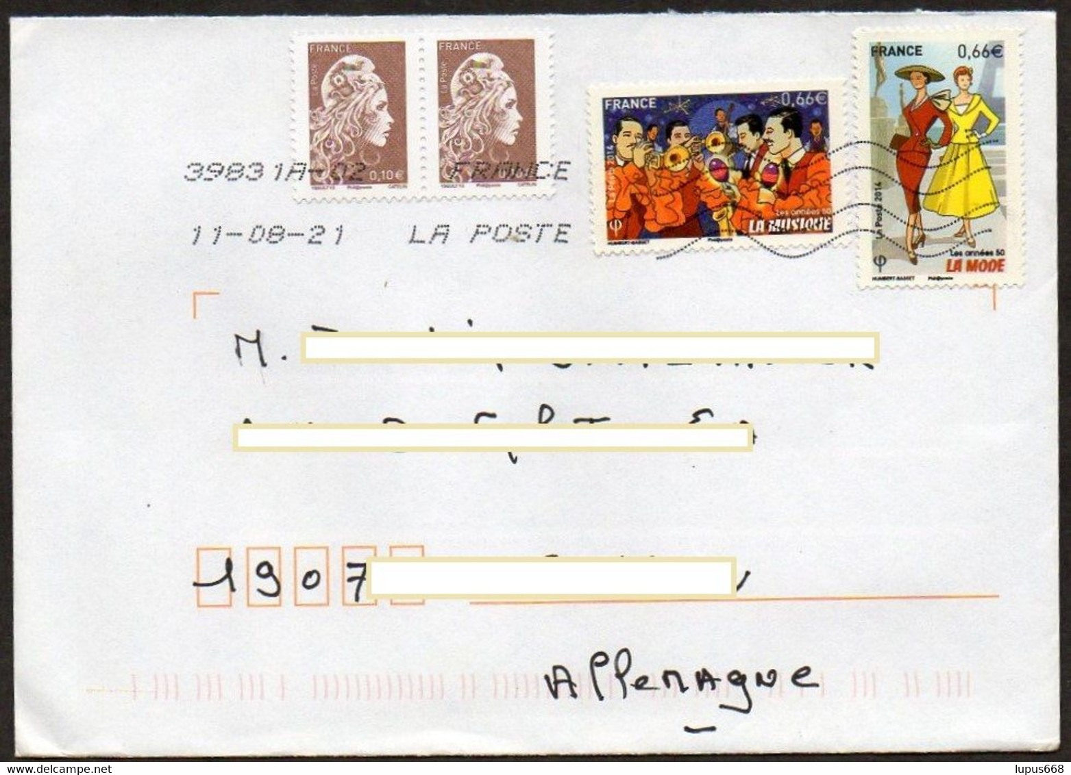 Frankreich  2014 MiNr. 5940, 5941  Die 50-er Jahre, +  Auf Brief/ Lettre  20g - Storia Postale