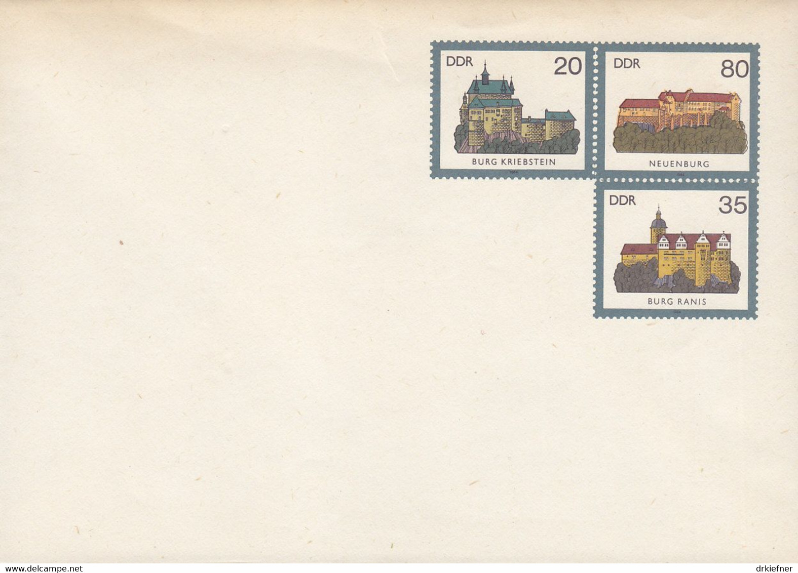 DDR  U 1, Ungebraucht, Burgen 1984 - Covers - Mint