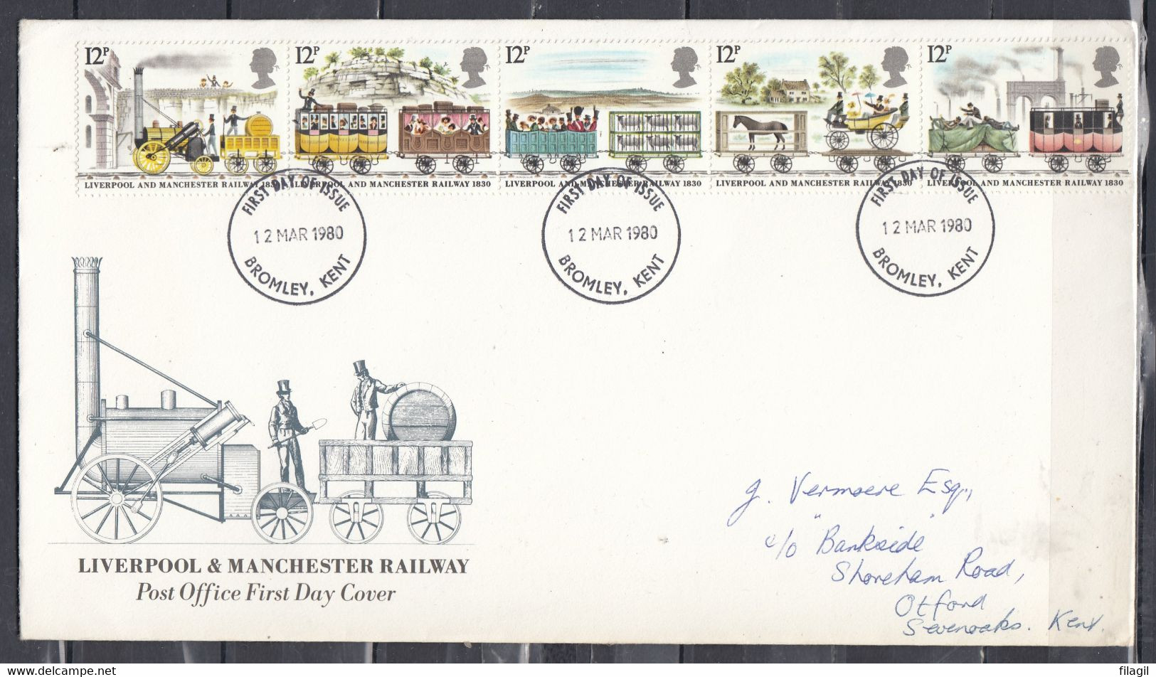 FDC Van Bromley Kent - 1952-1971 Dezimalausgaben (Vorläufer)