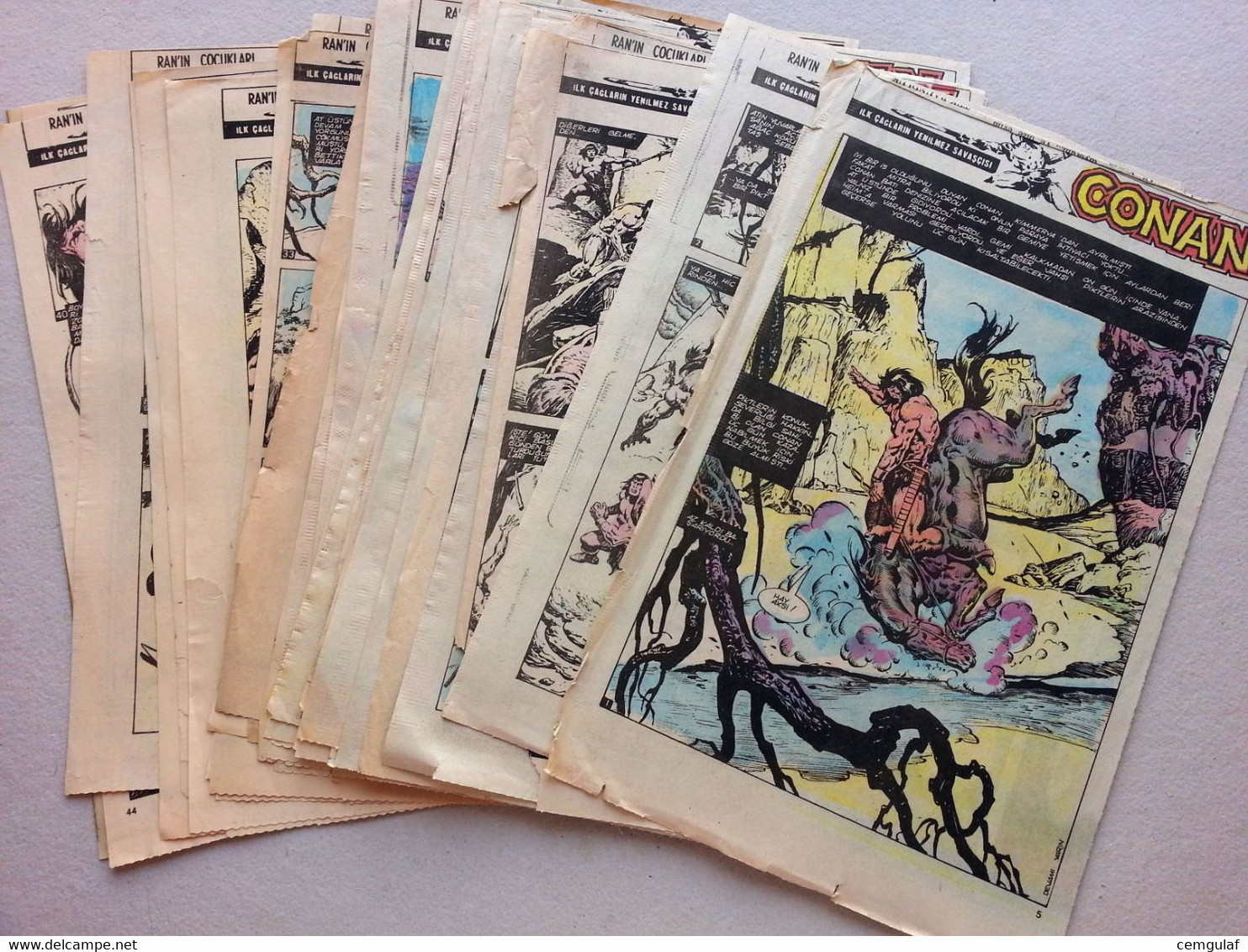 Conan TURKISH EDITION/ "The Savage Sword Of Conan (Children Of Rhan) Bulvar Was Published Daily. Newspaper Comics 1982 - Cómics & Mangas (otros Lenguas)