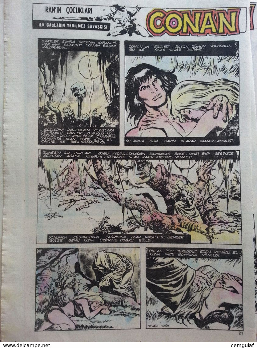 Conan TURKISH EDITION/ "The Savage Sword Of Conan (Children Of Rhan) Bulvar Was Published Daily. Newspaper Comics 1982 - Comics & Manga (andere Sprachen)