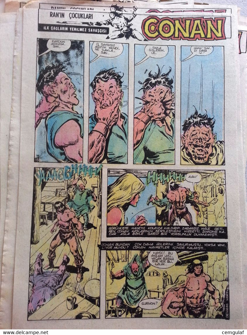 Conan TURKISH EDITION/ "The Savage Sword Of Conan (Children Of Rhan) Bulvar Was Published Daily. Newspaper Comics 1982 - Fumetti & Mangas (altri Lingue)