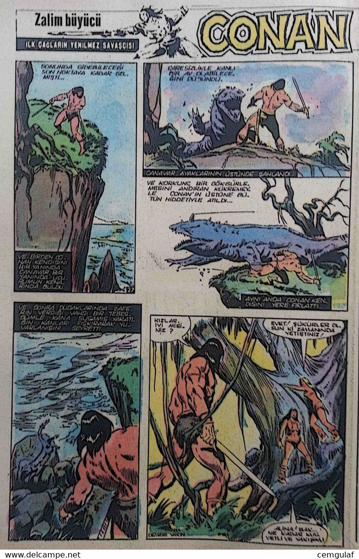 Conan TURKISH EDITION The Savage Sword Of Conan THE WIZARD FIEND OF ZINGARA Bulvar was published daily.Newspaper Comics