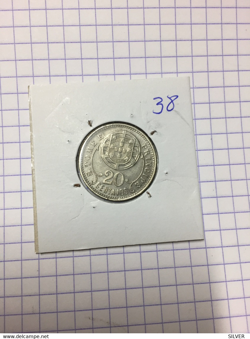 Sao Tomé Et Principe 20 Centavos 1929 38 - Sao Tome En Principe