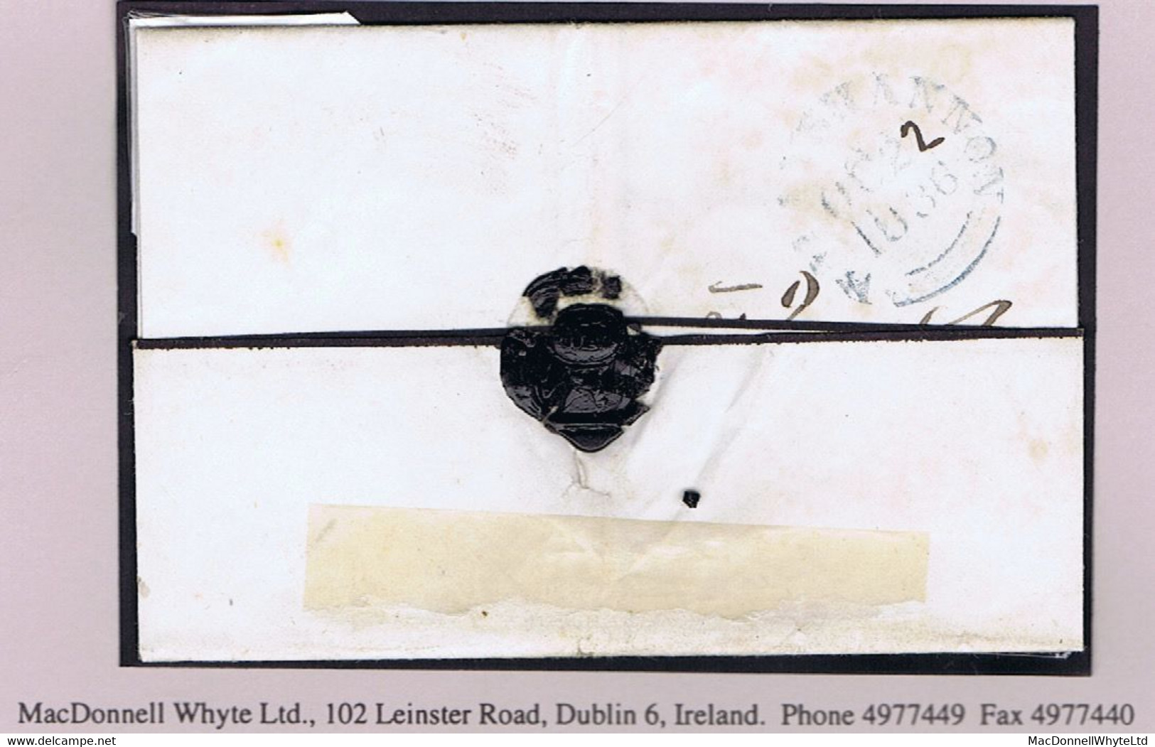 Ireland Donegal 1836 Cover STRANORLAR/PENNY POST  To Laputa, Blue BALLYSHANNON OC 22 1836 - Vorphilatelie