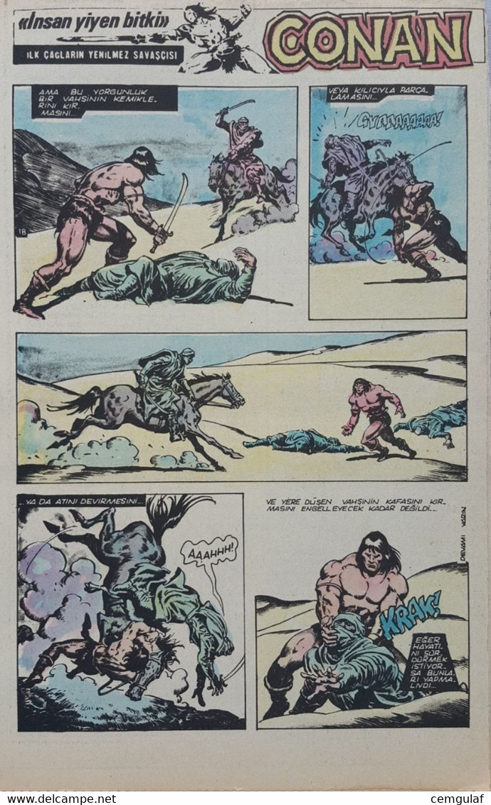 Conan TURKISH EDITION The Savage Sword Of Conan (Moat Of Blood) Bulvar Was Published Daily.Newspaper Comics - Cómics & Mangas (otros Lenguas)