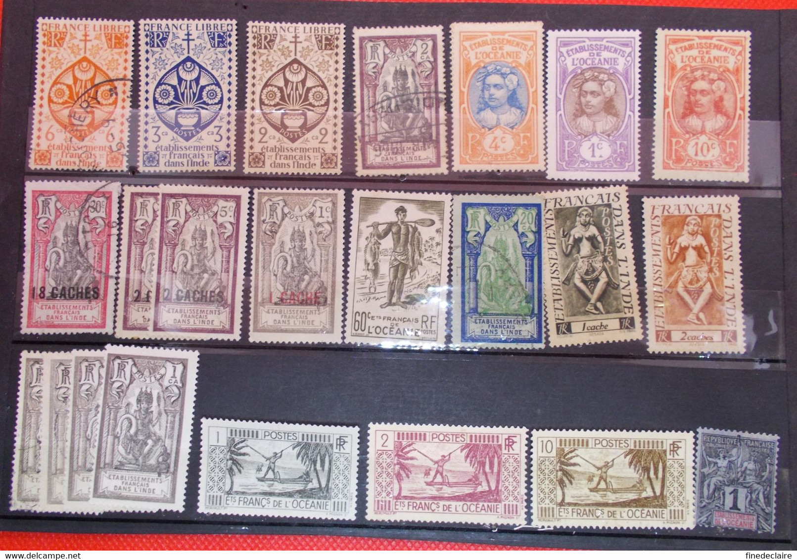 Colonie - Lot De Timbres - Inde, Ets Français Dans L'Inde - Altri & Non Classificati