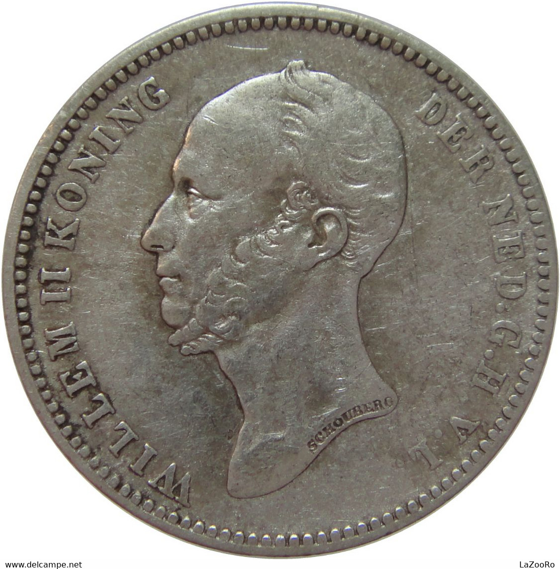 LaZooRo: Netherlands 25 Cents 1849 XF - Silver - 1840-1849: Willem II