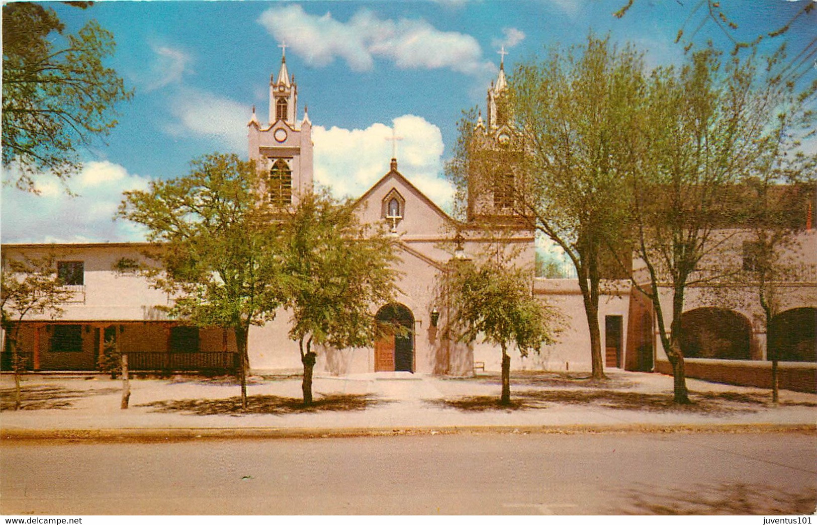 CPSM San Felipe De Neri Church Old Town Plaza Albuquerque-Beau Timbre     L1121 - Albuquerque