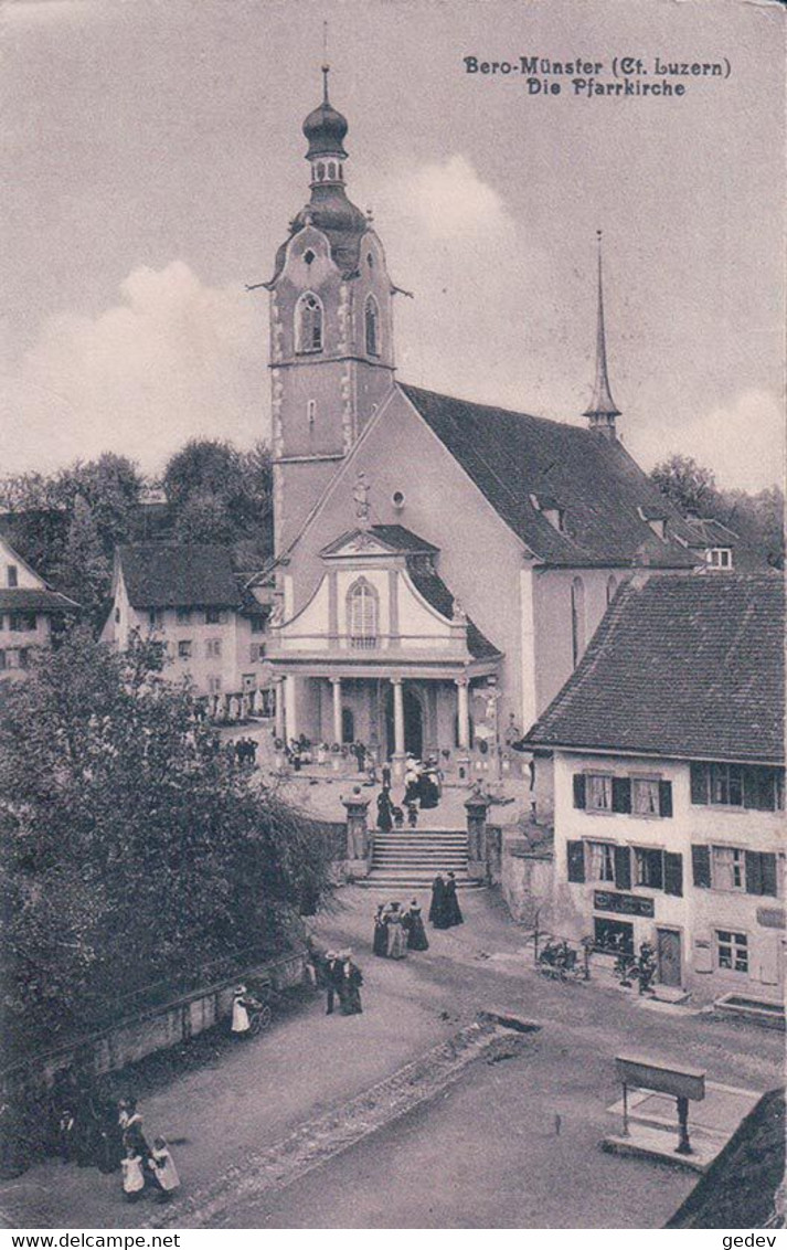 Beromünster LU, Die Pfarrkirche, Animée (2221) - Beromünster