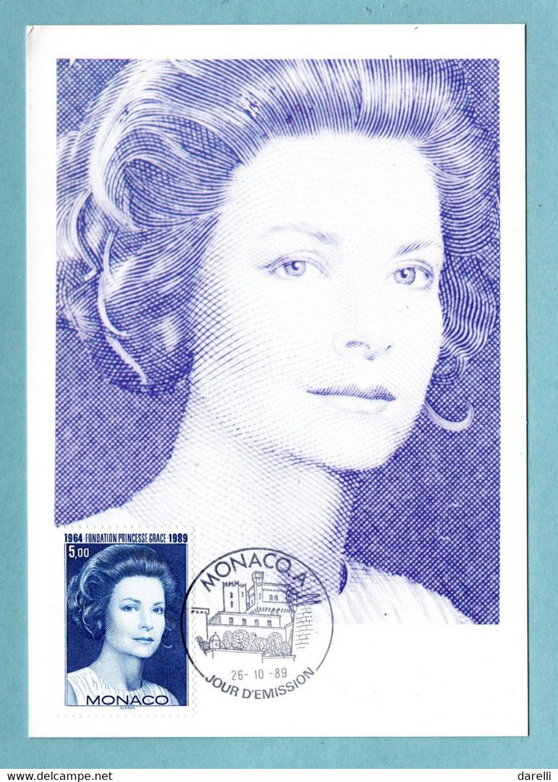 Carte Maximum Monaco 1989 - Princesse Grace - YT 1698 - Maximum Cards