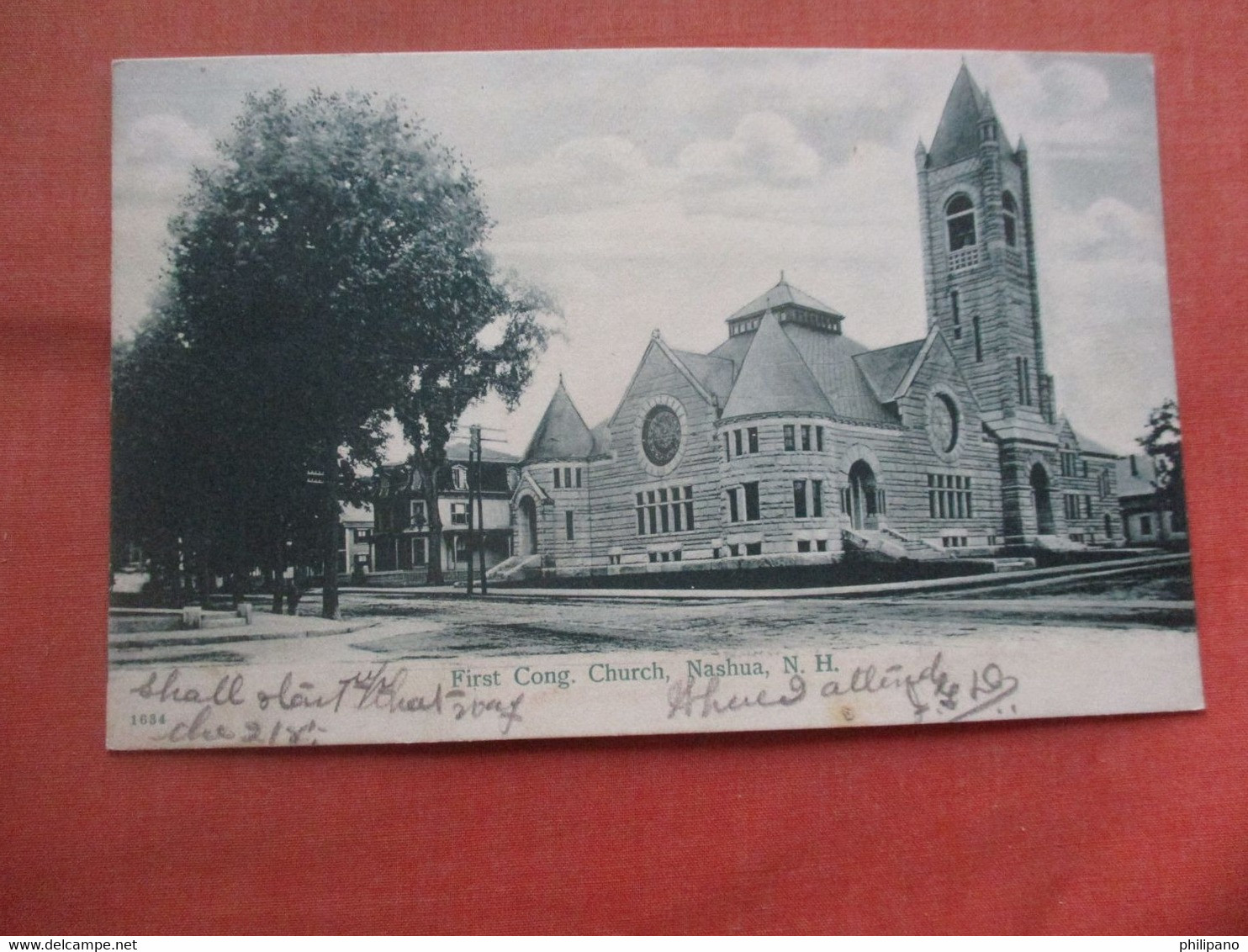 First Cong. Church.   New Hampshire > Nashua     Ref  5399 - Nashua