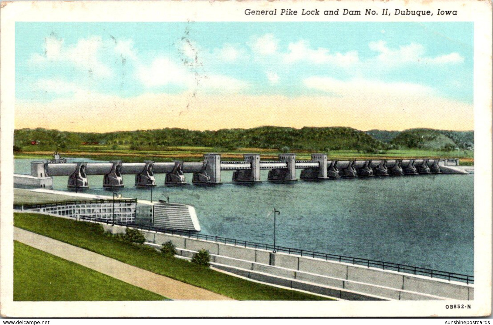 Iowa Dubuque General Pike Lock And Dam No II 1952 - Dubuque