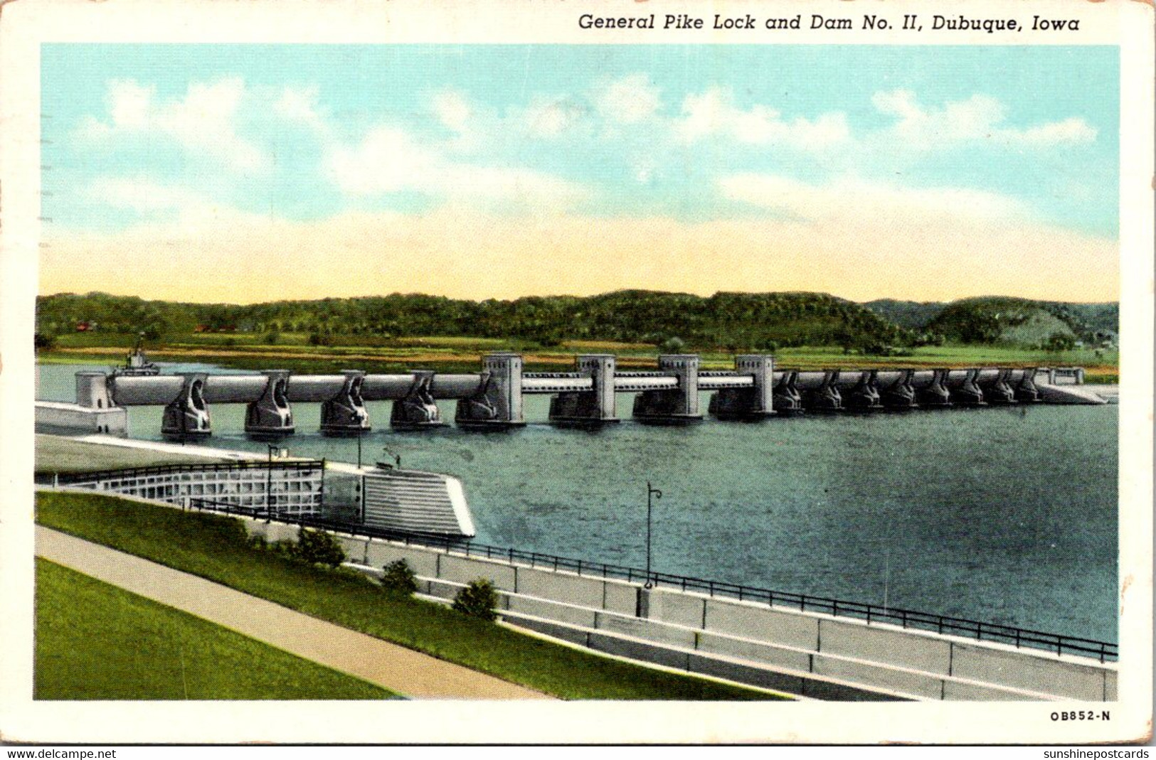 Iowa Dubuque General Pike Lock And Dam II 1950 - Dubuque