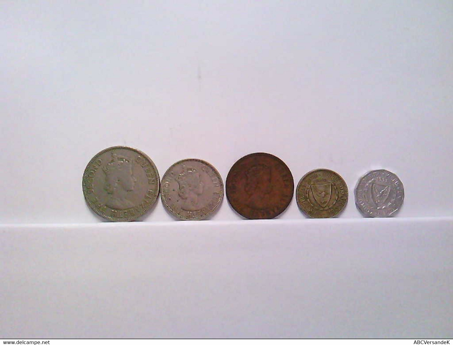 Cyprus / Zypern, Kursumsatzmünzen, 5 Stk., 100, 50, 25, 5, 1 Mils, 1955. - Numismatica