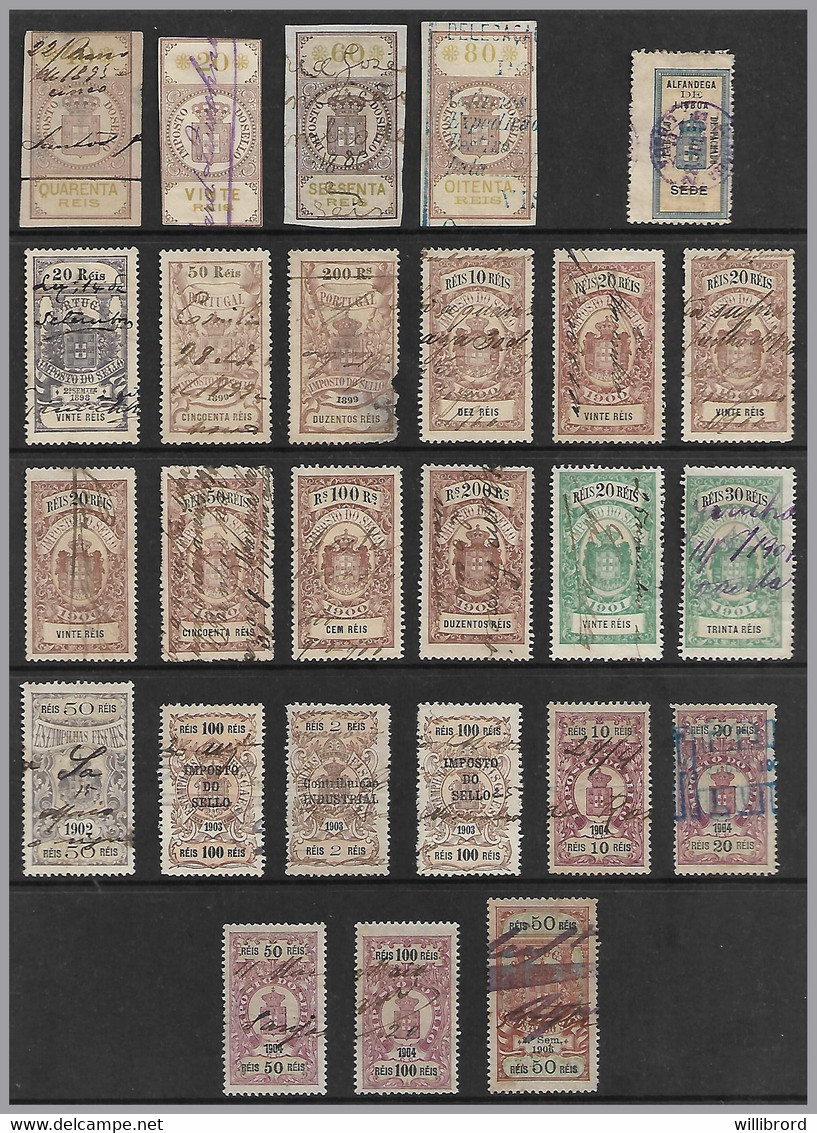 PORTUGAL - 26 Revenues Fiscals - 1890s To 1906 - Used - Oblitérés