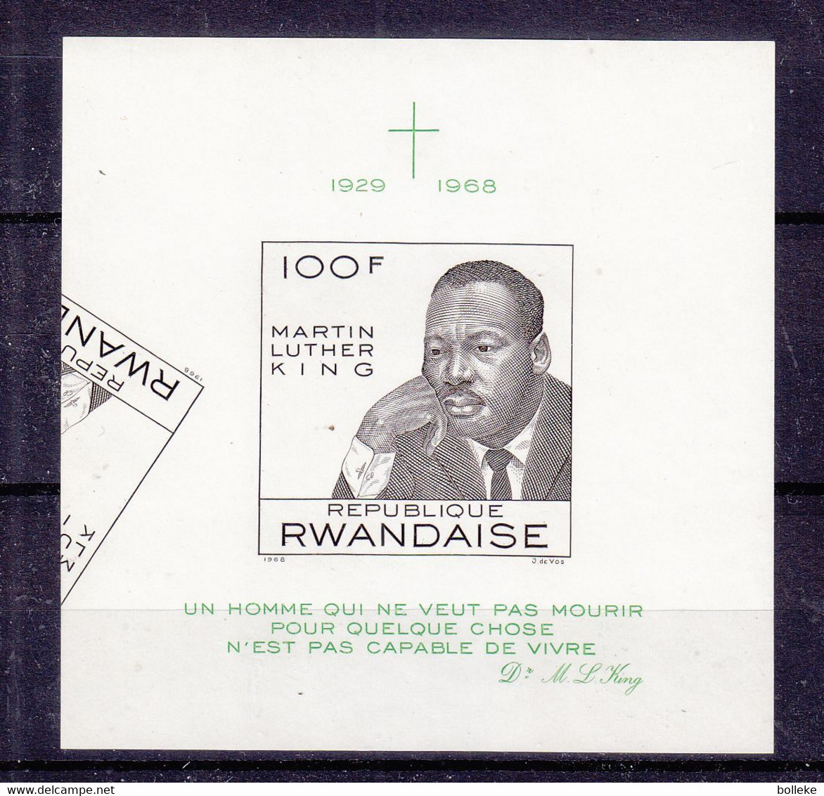 Martin Luther King - Rwanda - Essai De Couleur - COB BF 12 - - Martin Luther King