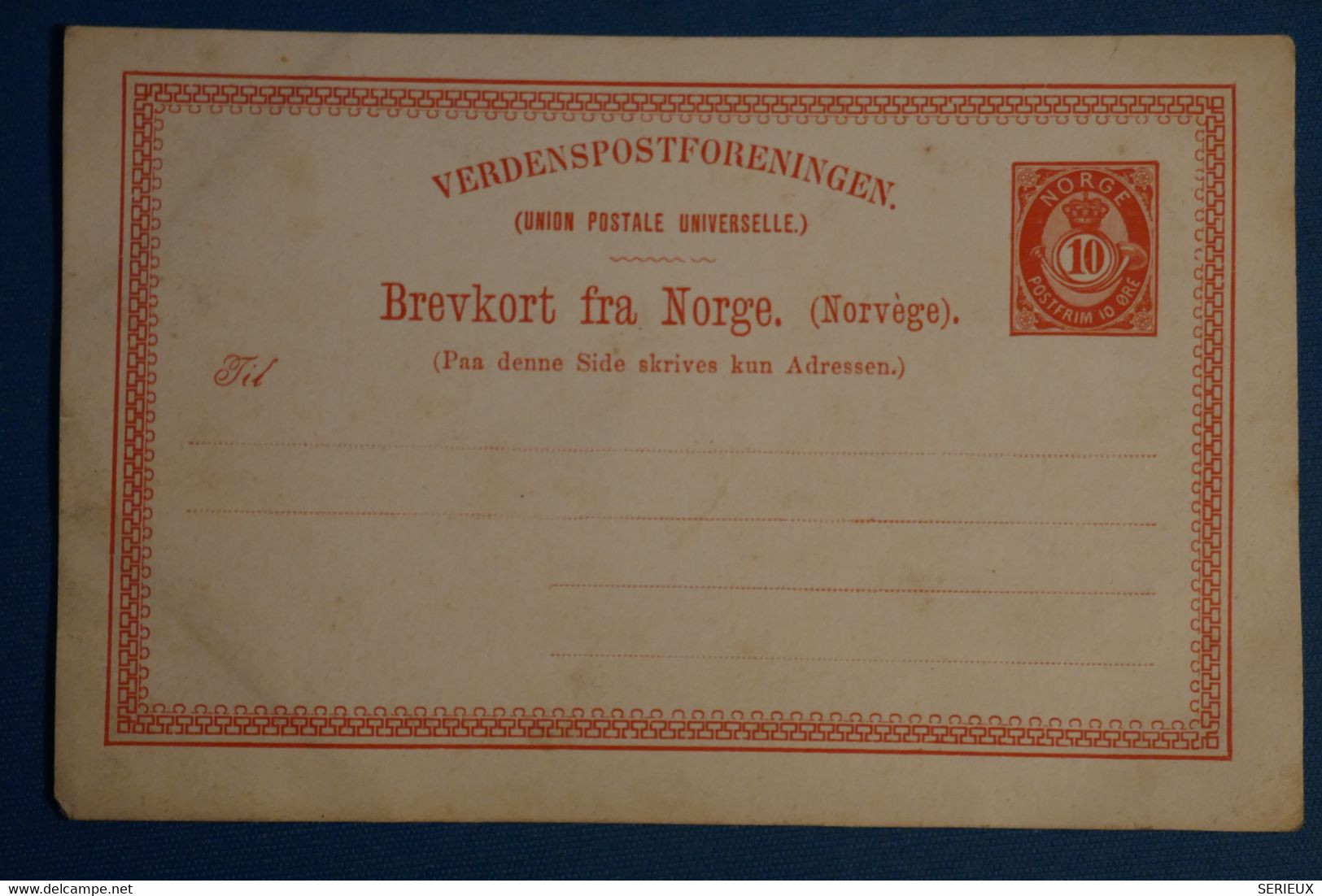 AM3 NORGE  BELLE CARTE   1920 ++NON VOYAGEE - Covers & Documents