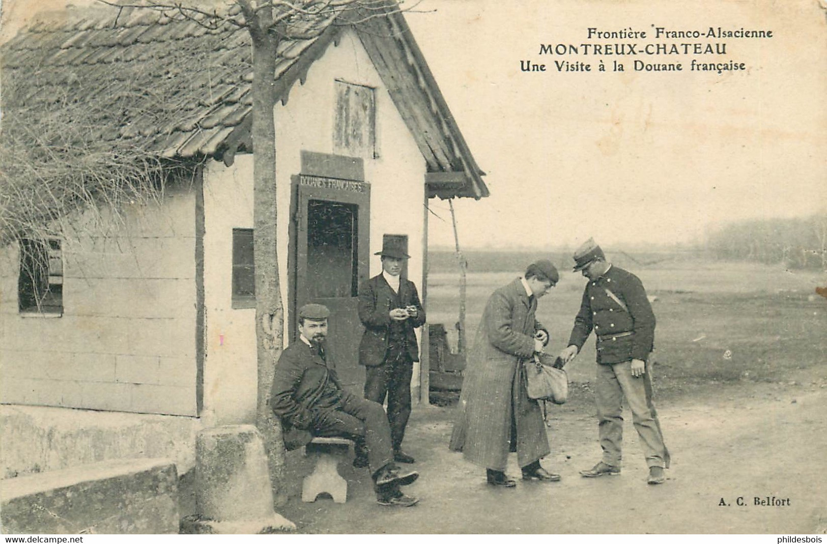 Frontiere Franco/Alsacienne MONTREUX-CHATEAU  Une Visite A La Douane Française - Douane