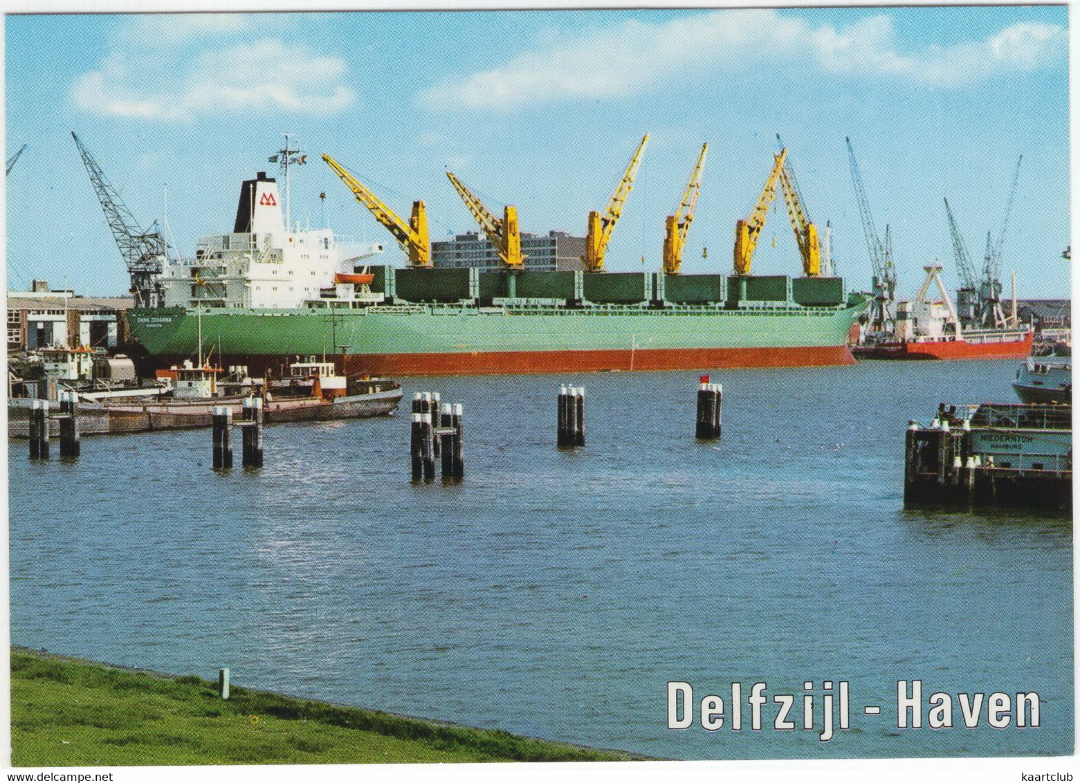 Delfzijl - Haven - (Groningen, Nederland / Holland) - Bulk Carrier MS 'EMMA JOHANNA' (D.), Havenkraan - Nr. L 6007 - Delfzijl
