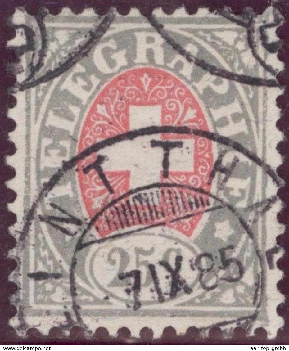 Heimat GL LINTHAL 1885-09-07 Post-Stempel Auf 25 Ct.Telegraphen-Marke Zu#15 - Telegraph