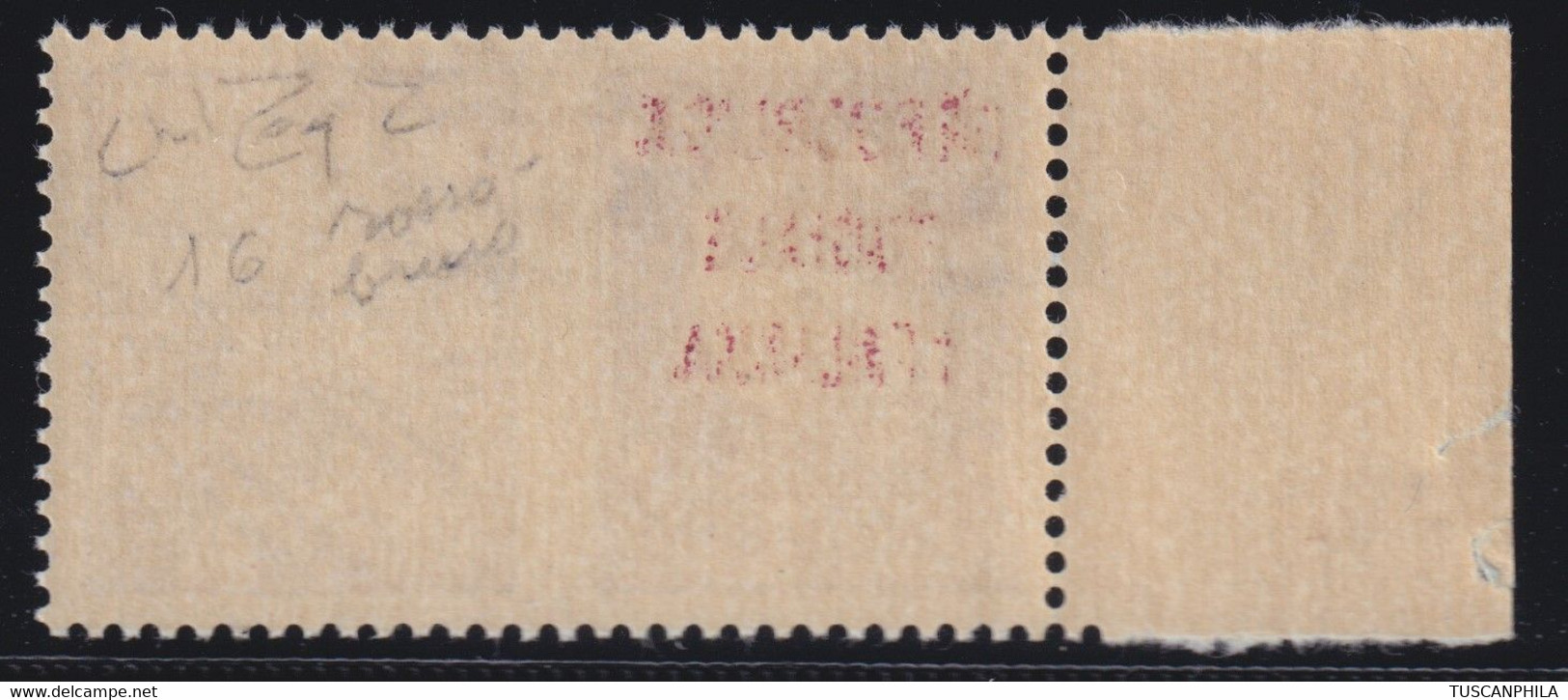 Repubblica Sociale 1944 50 C. Violetto Sass. 33F MNH** Cv. 4000 Certificato Ray - Oorlogspropaganda