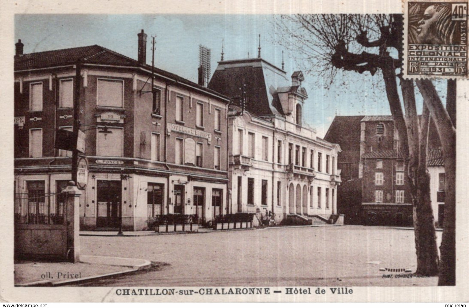 CPA   01   CHATILLON-SUR-CHALARONNE---HOTEL DE VILLE - Châtillon-sur-Chalaronne