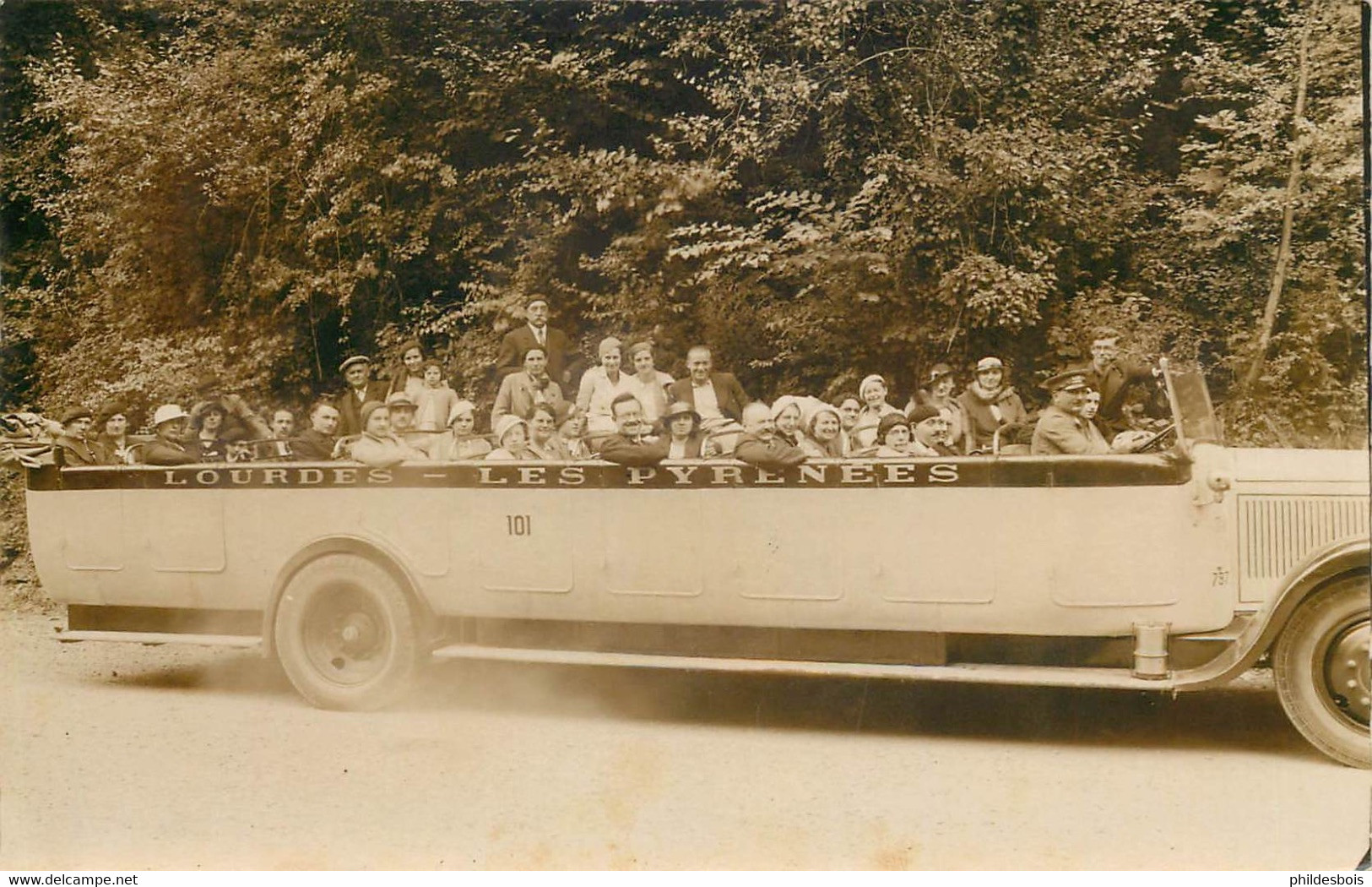 AUTOCAR Lourdes LES PYRENEES ( Carte Photo) - Bus & Autocars