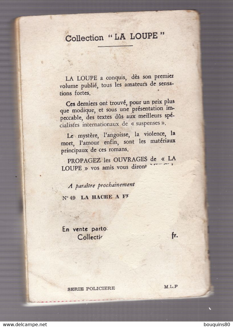 LE MASQUE BLANC De A.G. MURPHY 1956 Collection La Loupe N°48 - Loupe