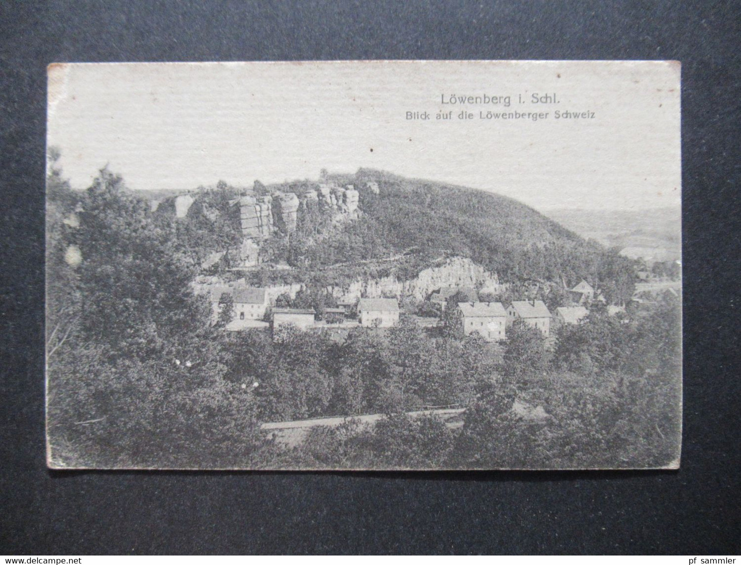 DR Feldpost AK 1.WK 1917 Löwenberg In Schlesien Blick Auf Die Löwenberger Schweiz Weitergeleitet An Pferdelazarett 182 - Schlesien