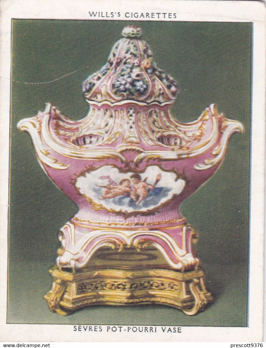 The Kings Art Treasures, 1938 - 36 Sevres Pot Pourri  Vase - Wills Cigarette Card - Original - L Size - Furniture - Wills