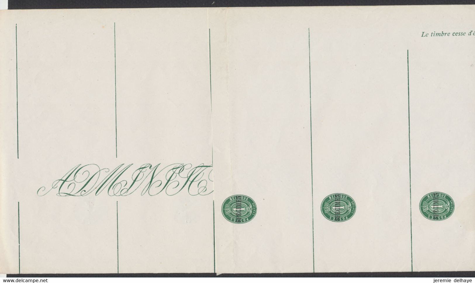 Essai - Bandes Pour Journaux (1877) Type 1C Vert Foncé SPECIMEN En Feuille De 16 Exemplaires Non Découpés. STES 1769 - Probe- Und Nachdrucke
