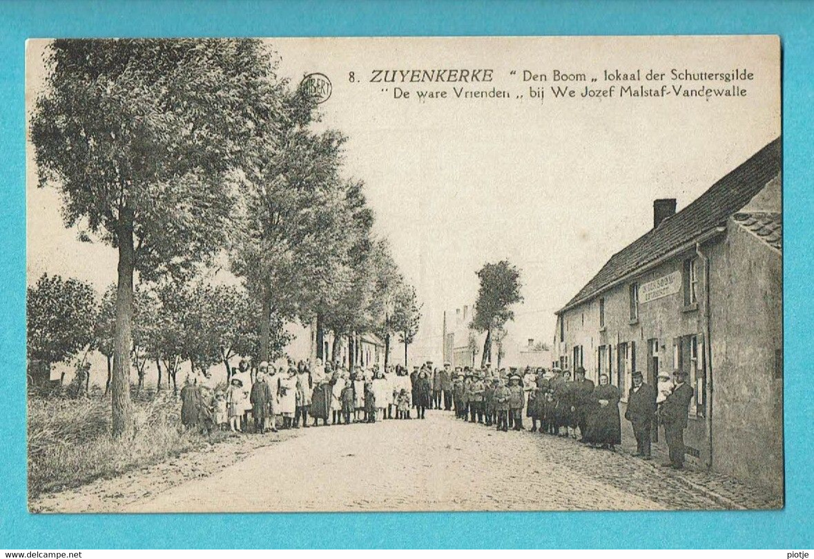 * Zuienkerke - Zuyenkerke (West Vlaanderen) * (Albert, Nr 8) Estaminet Den Boom, Schuttersgilde, Tir à L'arc, Zeldzaam - Zuienkerke