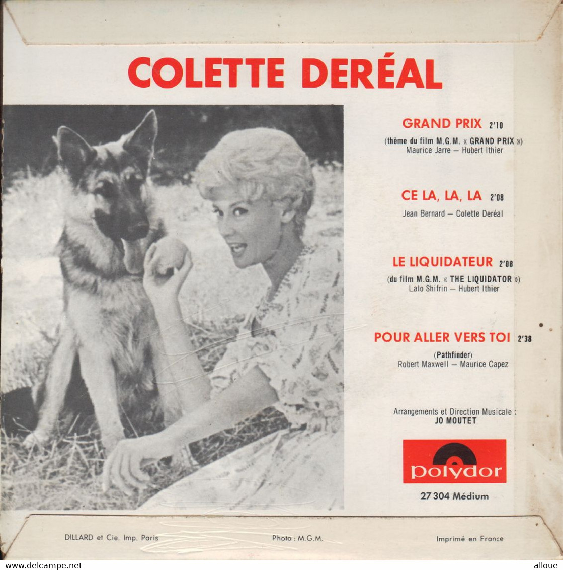 COLETTE DEREAL - FR EP - GRAND PRIX (THEME DU FILM) + 3 - Autres - Musique Française