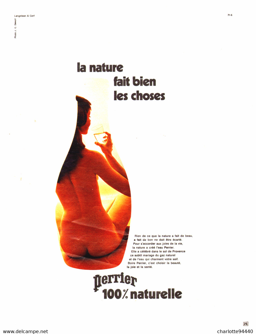 PUB  " PERRIER  "    1970  ( 45 ) - Perrier