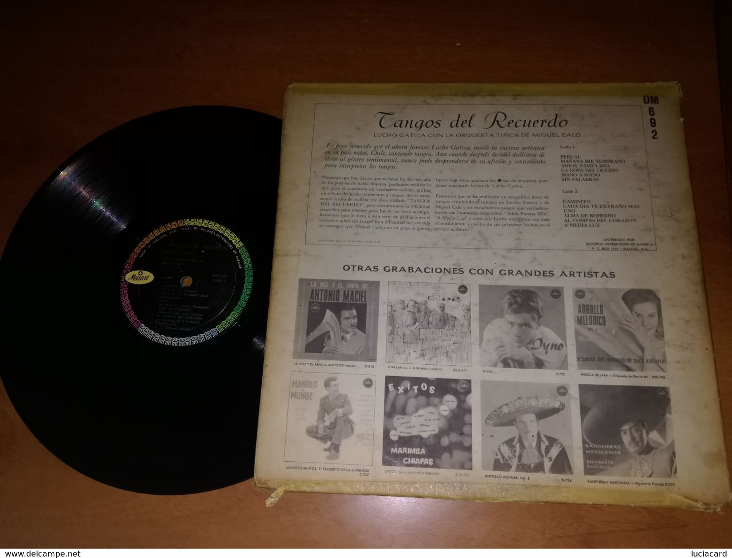 LP TANGOS DEL RECUERDO LUCHO GATICFA 33 GIRI VINILE VINYL - Otros - Canción Española