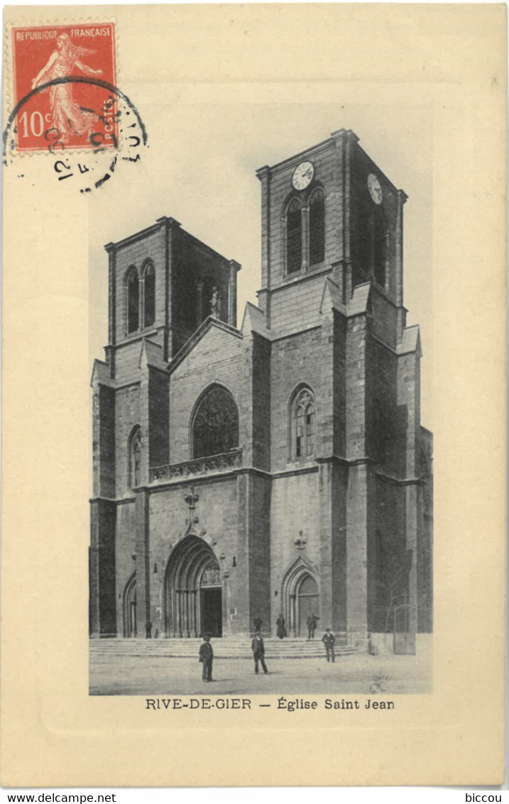 Cpa RIVE DE GIER 42 - Eglise Saint Jean - Rive De Gier