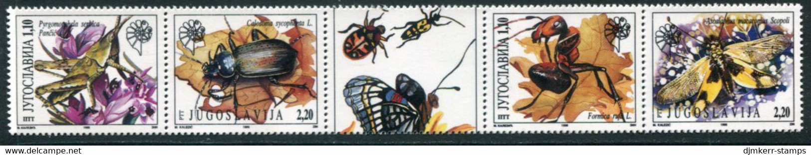 YUGOSLAVIA 1996 Insects Strip MNH / **.  Michel 2751-54 - Ungebraucht