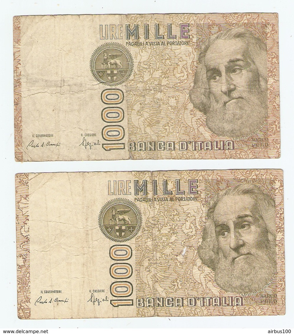 LOT De 2 BILLETS De BANQUE ITALIE - 2 BANKS OF BANK ITALY - 2 BANCOS DE BANCO ITALIA - Kiloware - Banknoten