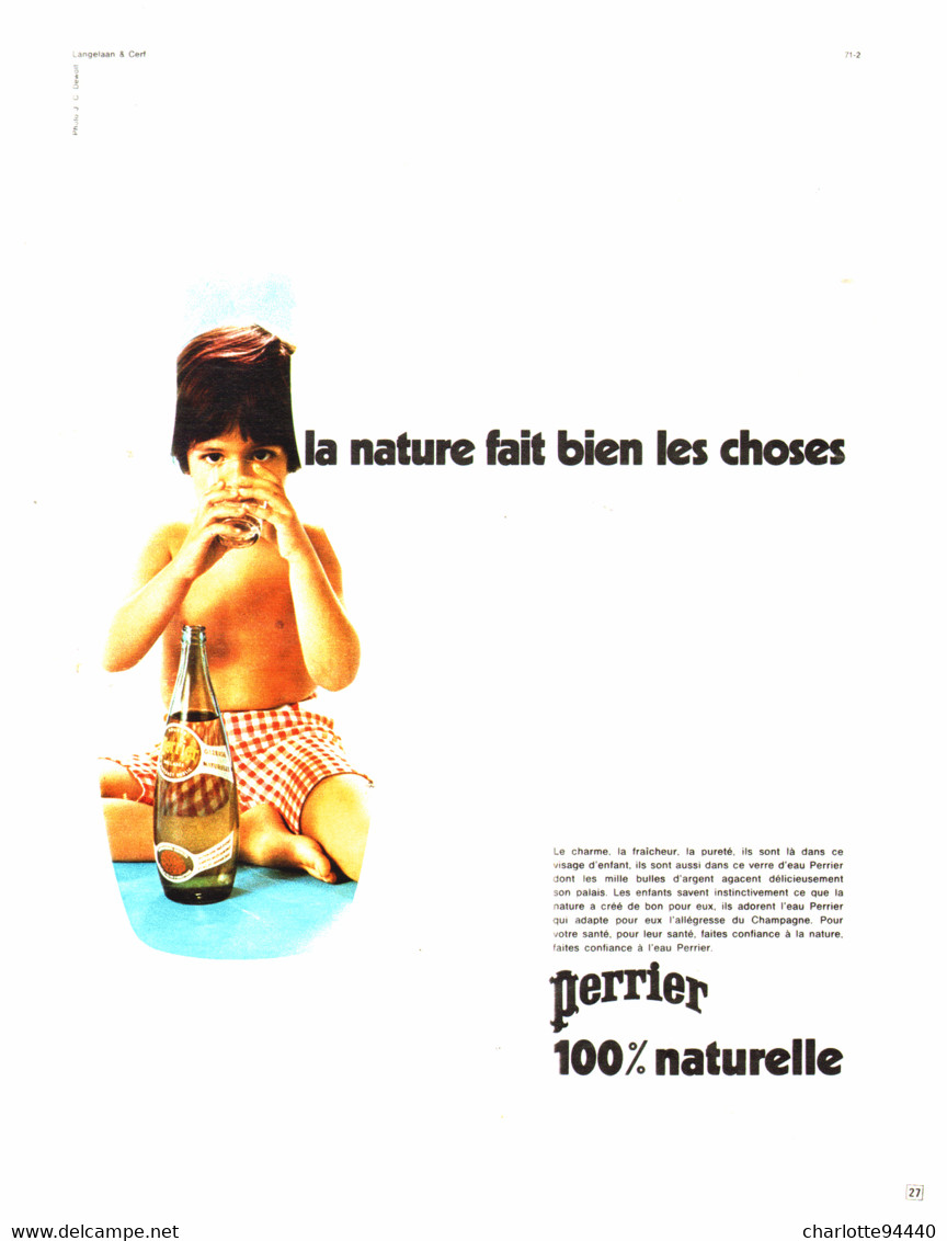 PUB  " PERRIER  "    1970  ( 48 ) - Perrier