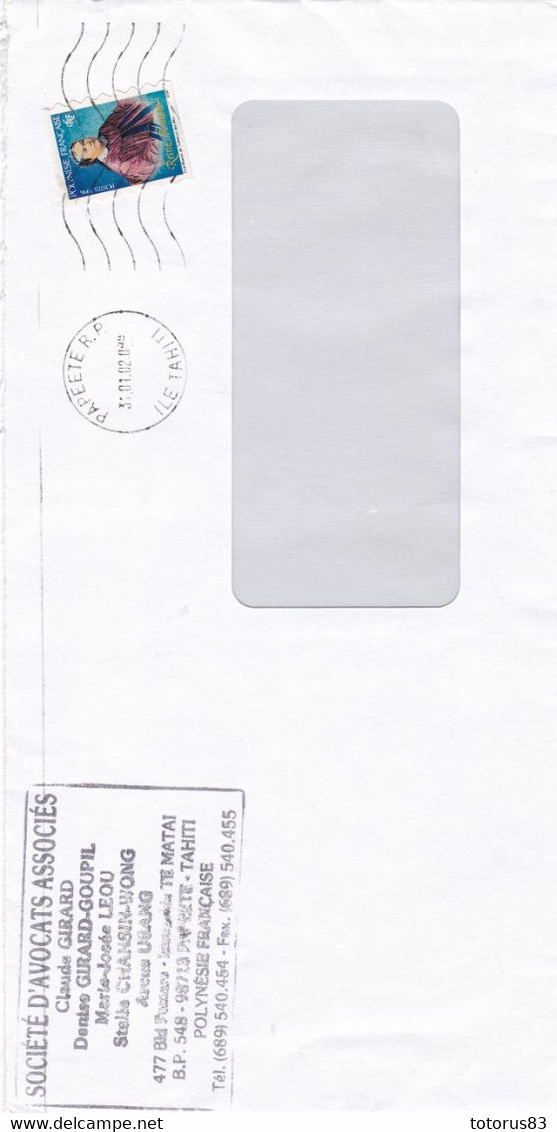 Enveloppe Polynésie 31-01-2002 - Sonstige & Ohne Zuordnung