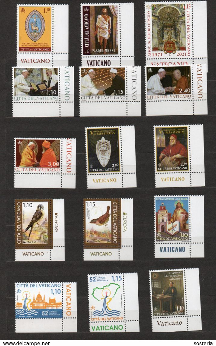 2021 - VATICANO - SAI - ANNATA COMPLETA ** - Unused Stamps