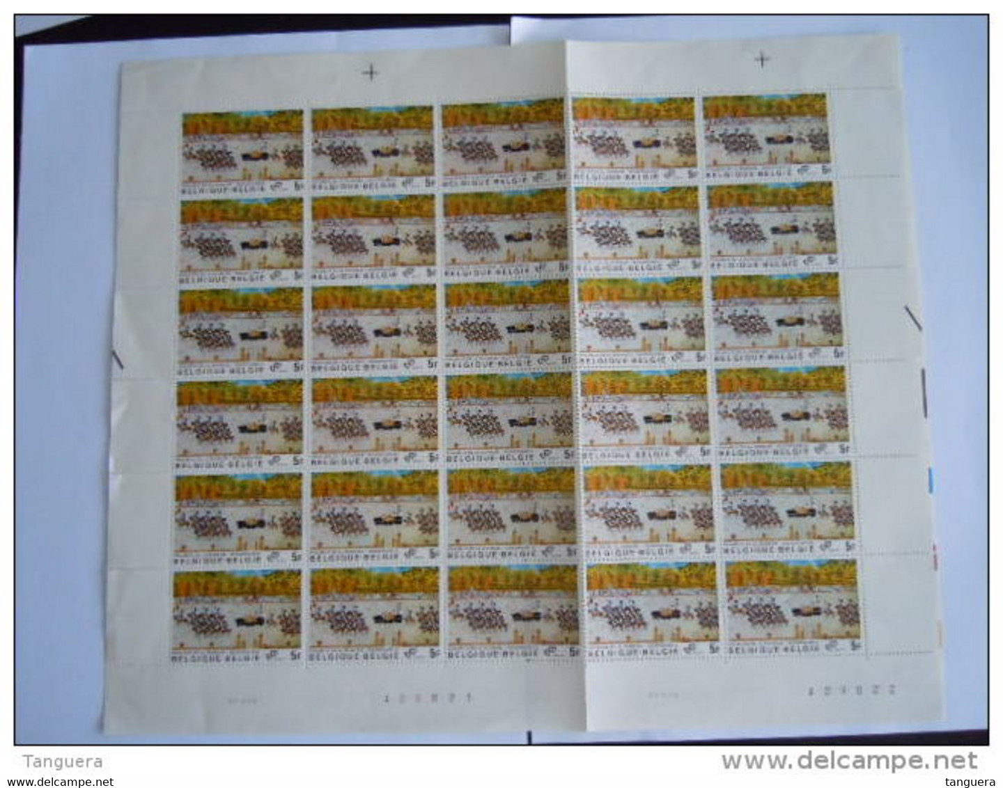 België Belgique 1980 Jeugdfilatelie Philatélie De La Jeunesse Feuille 30 Timbres Variété 1994 1994-V1 MNH ** - 1971-1980