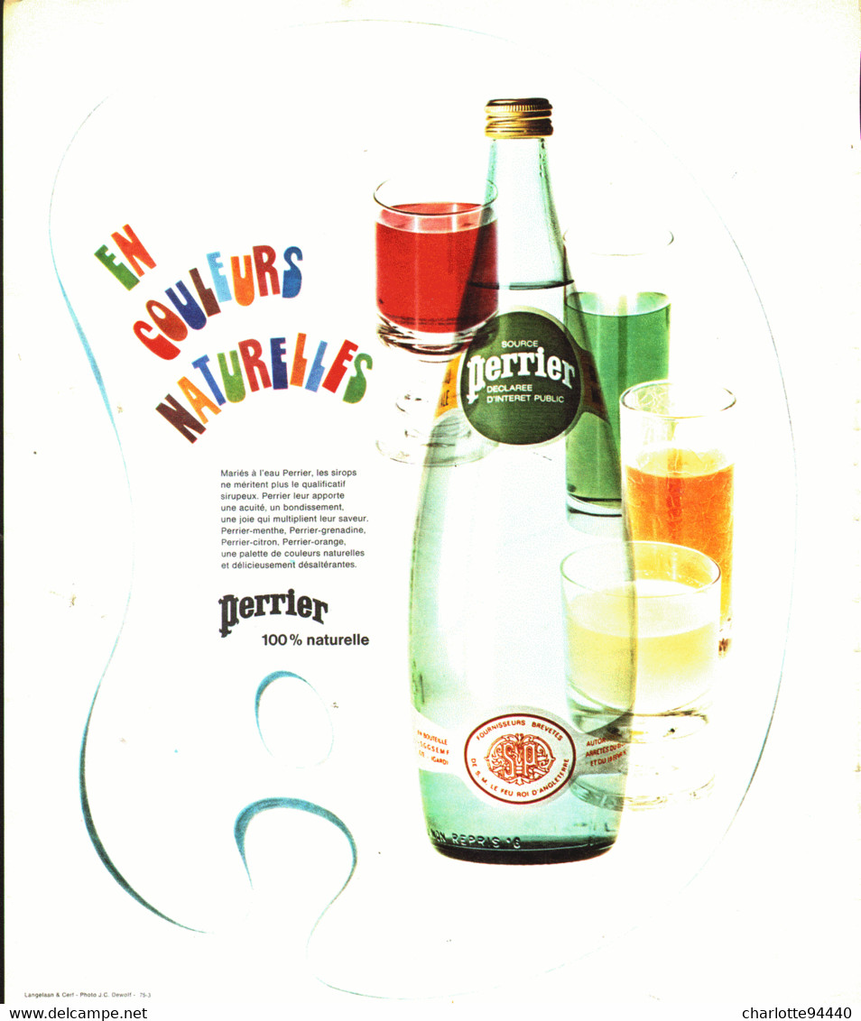 PUB  " PERRIER  "    1975  ( 51 ) - Perrier