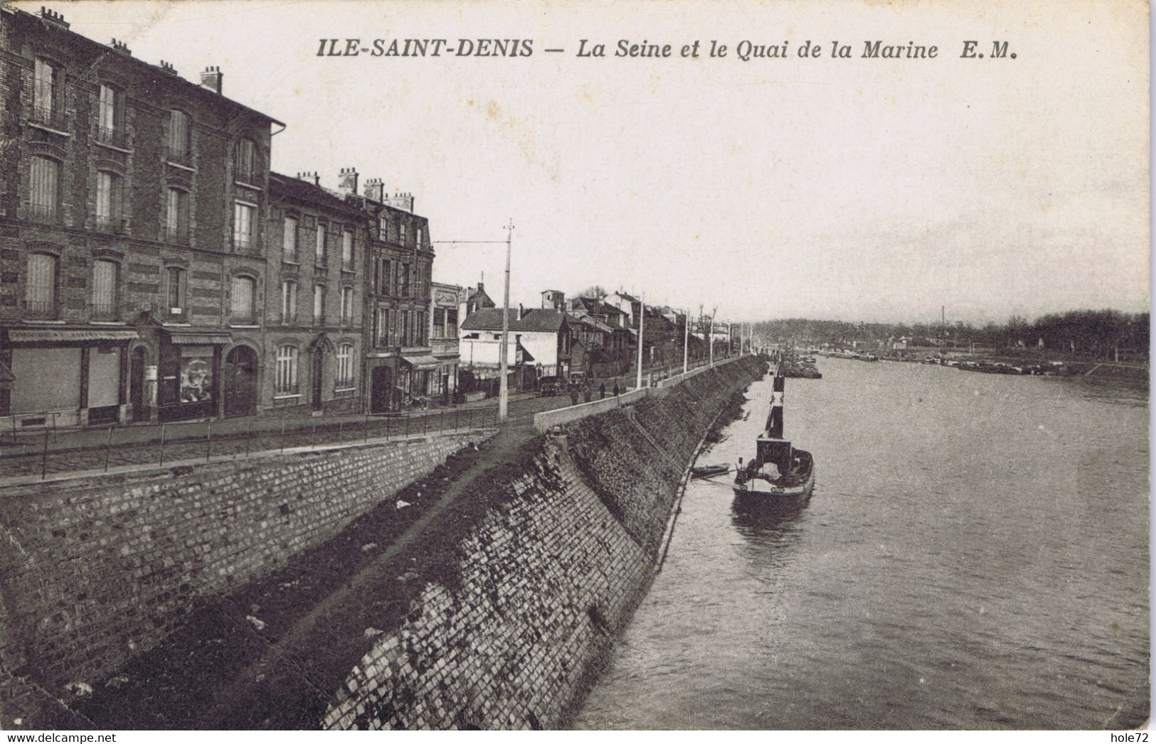 93 -  Ile-Saint-Denis (Seine-Saint-Denis) - La Seine Et Le Quai De La Marine - L'Ile Saint Denis