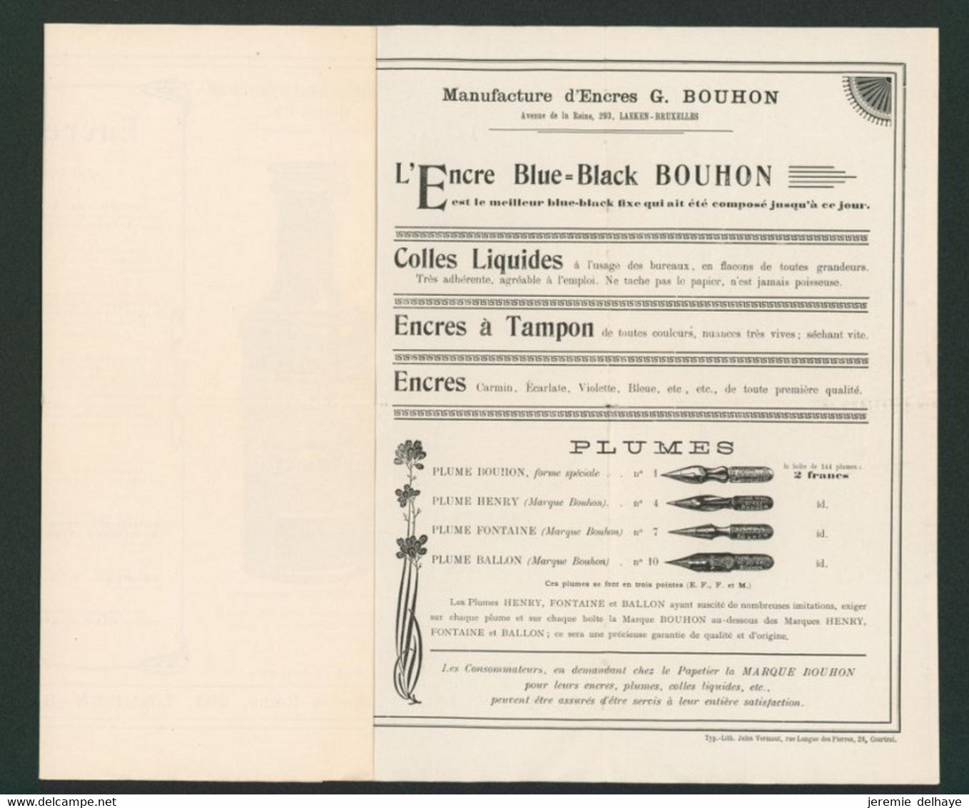 Armoiries - N°81 + Préo "Bruxelles 08" Sur Env. + Contenu Exposition Bruxelles 1897 "Encres Bouhon" - Typo Precancels 1906-12 (Coat Of Arms)