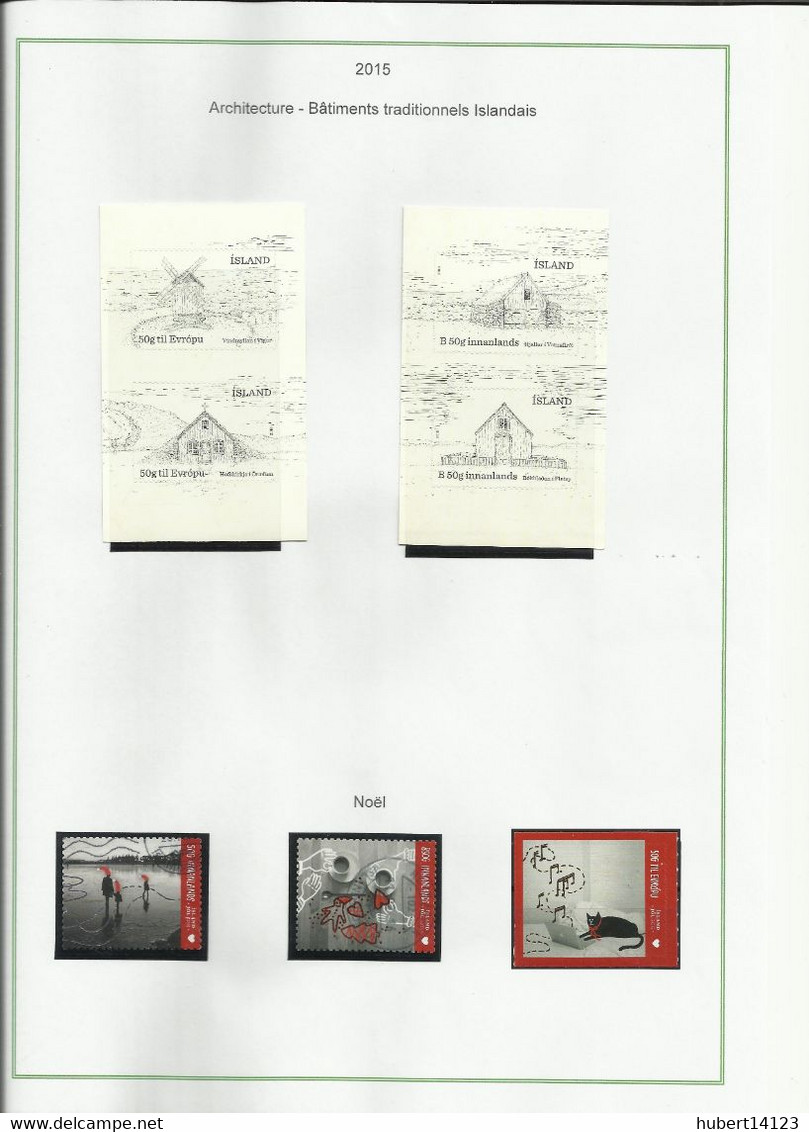 ISLANDE ANNEE COMPLETE 2015 Oblitérée N° 1378 à 1409 - Used Stamps