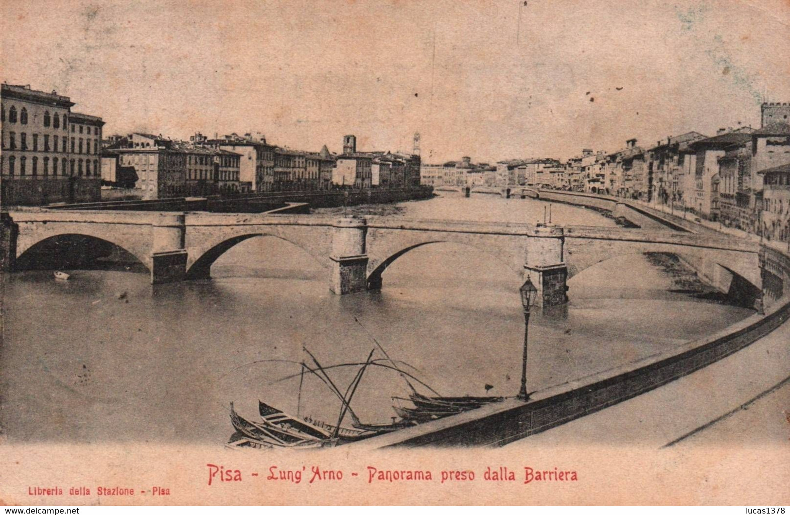 PISA / LUNG ARNO PANORAMA PRESO DALLA BARRIERA / - Pisa