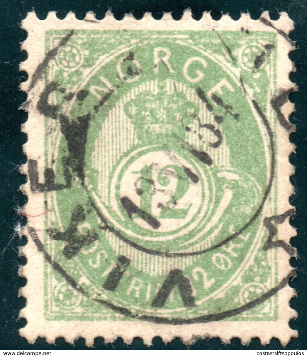586.NORWAY 1882-1884 12 ORE,MICHEL 38,SCOTT 41 - Oblitérés
