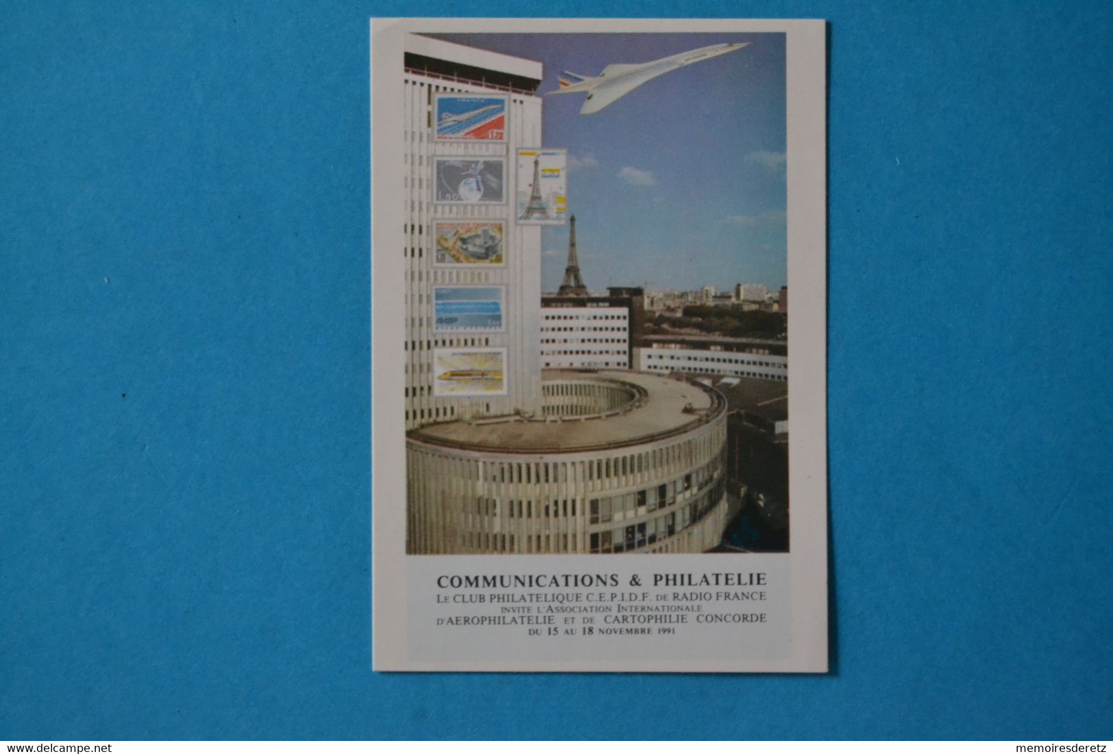 Avion CONCORDE - Autocollant Sticker - Communications Et Philatélie Radio France 1991 - Stickers